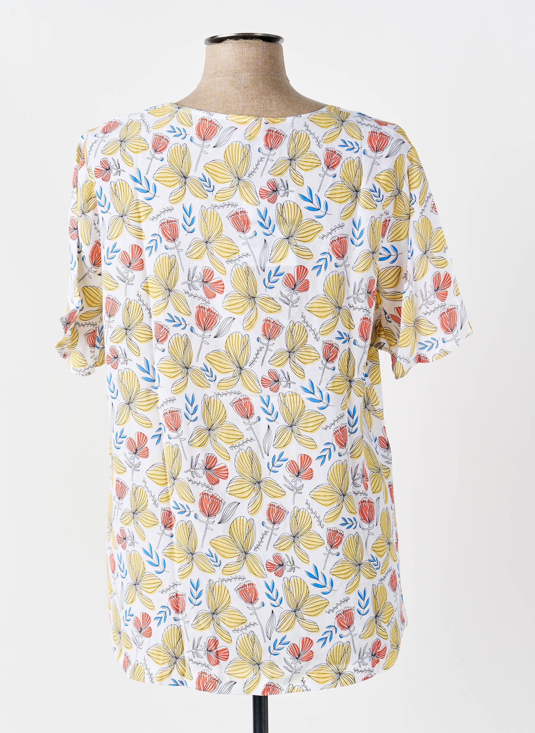 Blouse manches courtes manches courtes jaune ARMOR LUX femme