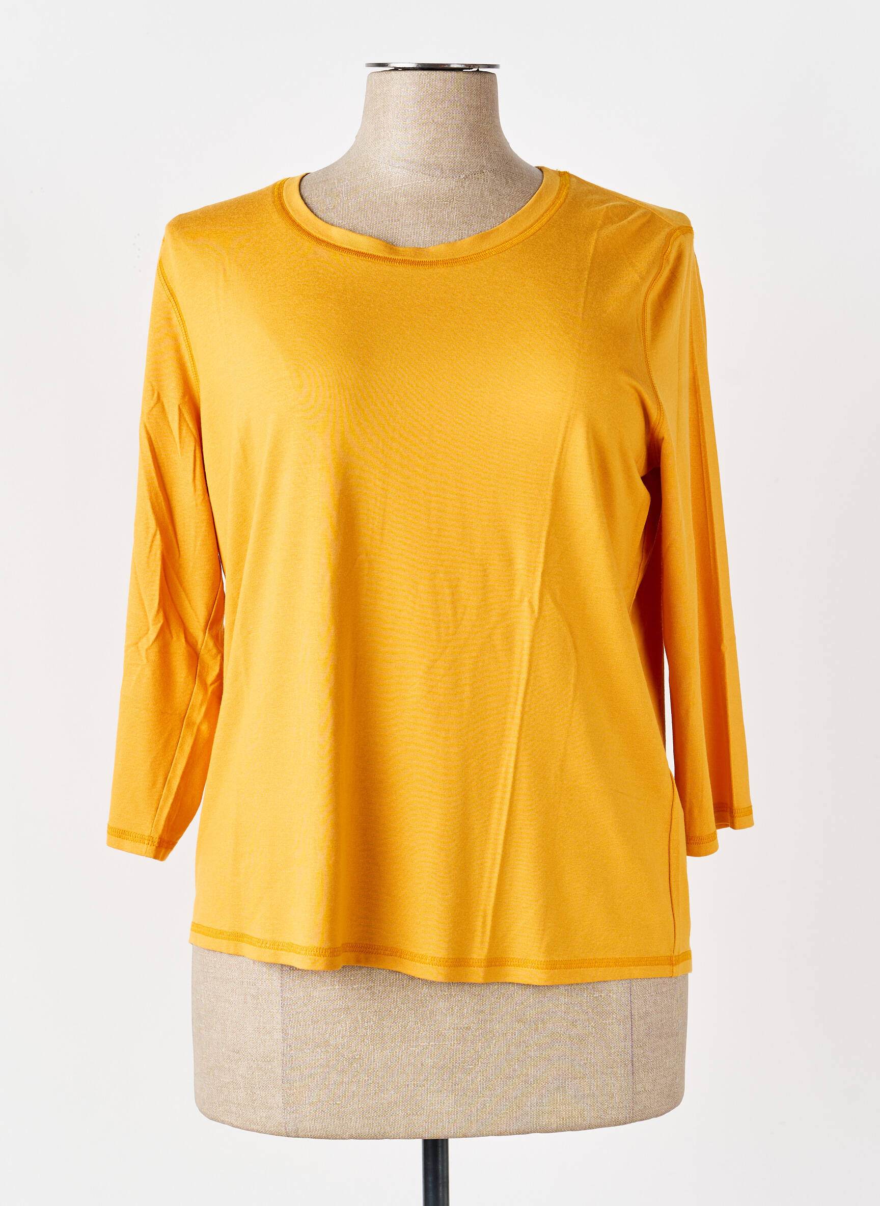 T-shirt manches 3/4 manches 3/4 orange FRANK WALDER femme