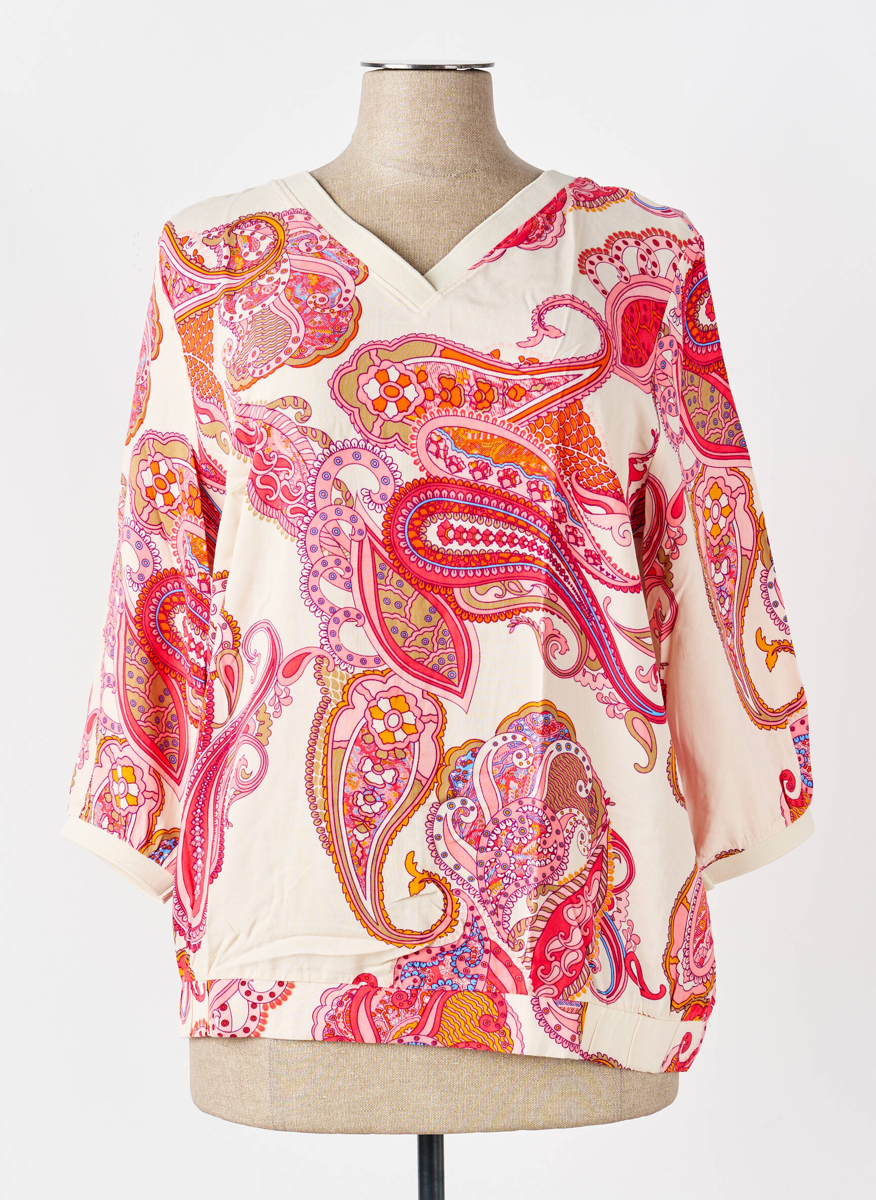 Blouse manches 3/4 manches 3/4 beige BETTY BARCLAY femme