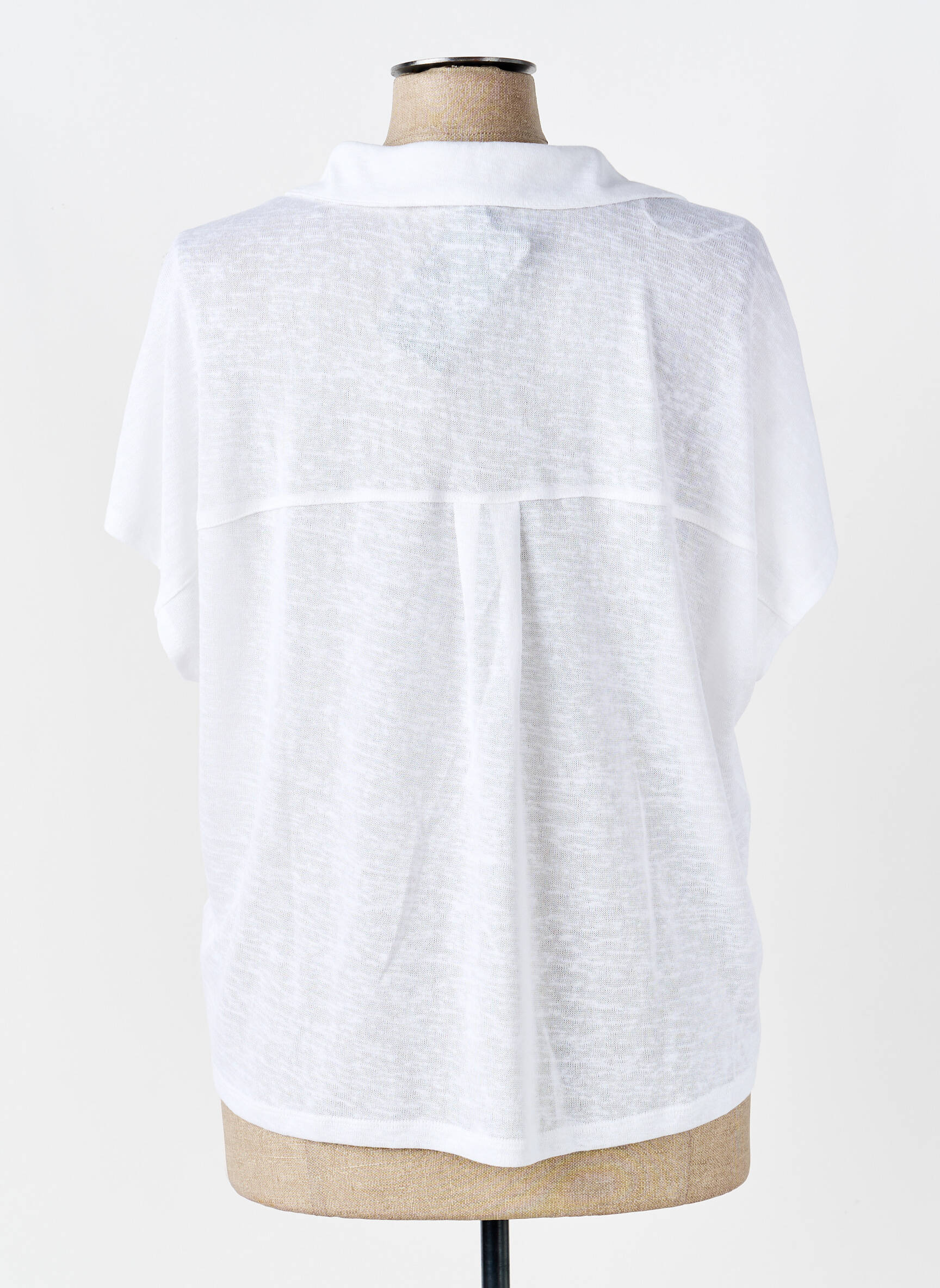 T-shirt tissage jersey manches courtes blanc MARBLE femme
