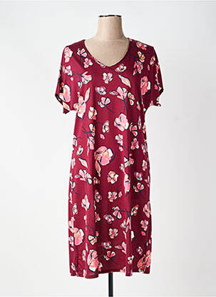 Chemise de nuit col v rouge SCHIESSER femme