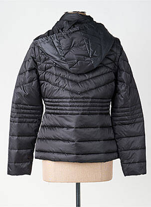 Doudoune manches longues a capuche noir MARBLE femme
