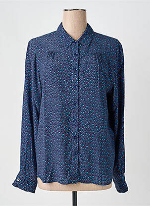 Chemisier imprimé fantaisie manches longues bleu ARMOR LUX femme