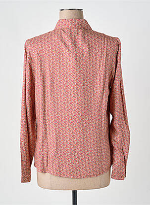 Chemisier imprimé fantaisie manches longues orange PAUPORTÉ femme