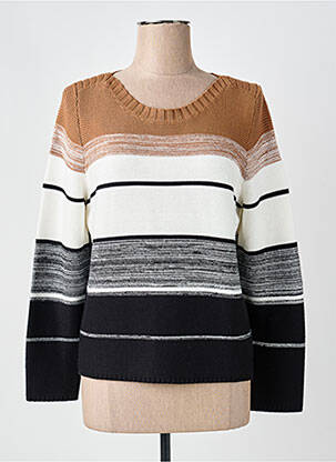Pull coupe droite manches longues marron MARBLE femme