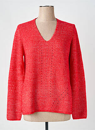 Pull coupe droite manches longues rouge S.OLIVER femme