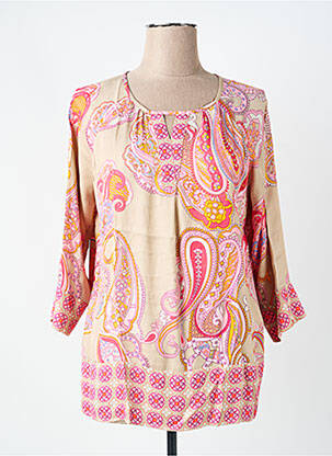 Blouse imprimé fantaisie manches 3/4 beige BETTY BARCLAY femme
