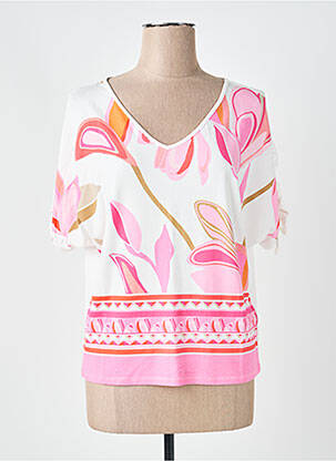 Top imprimé fantaisie manches courtes rose BETTY BARCLAY femme