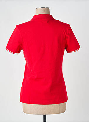 Polo fermeture boutonnée sur le devant manches courtes rouge FRED PERRY femme