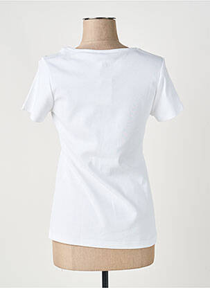 T-shirt coupe droite manches courtes blanc MARBLE femme