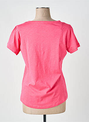 T-shirt col v manches courtes rose IL GRANCHIO femme
