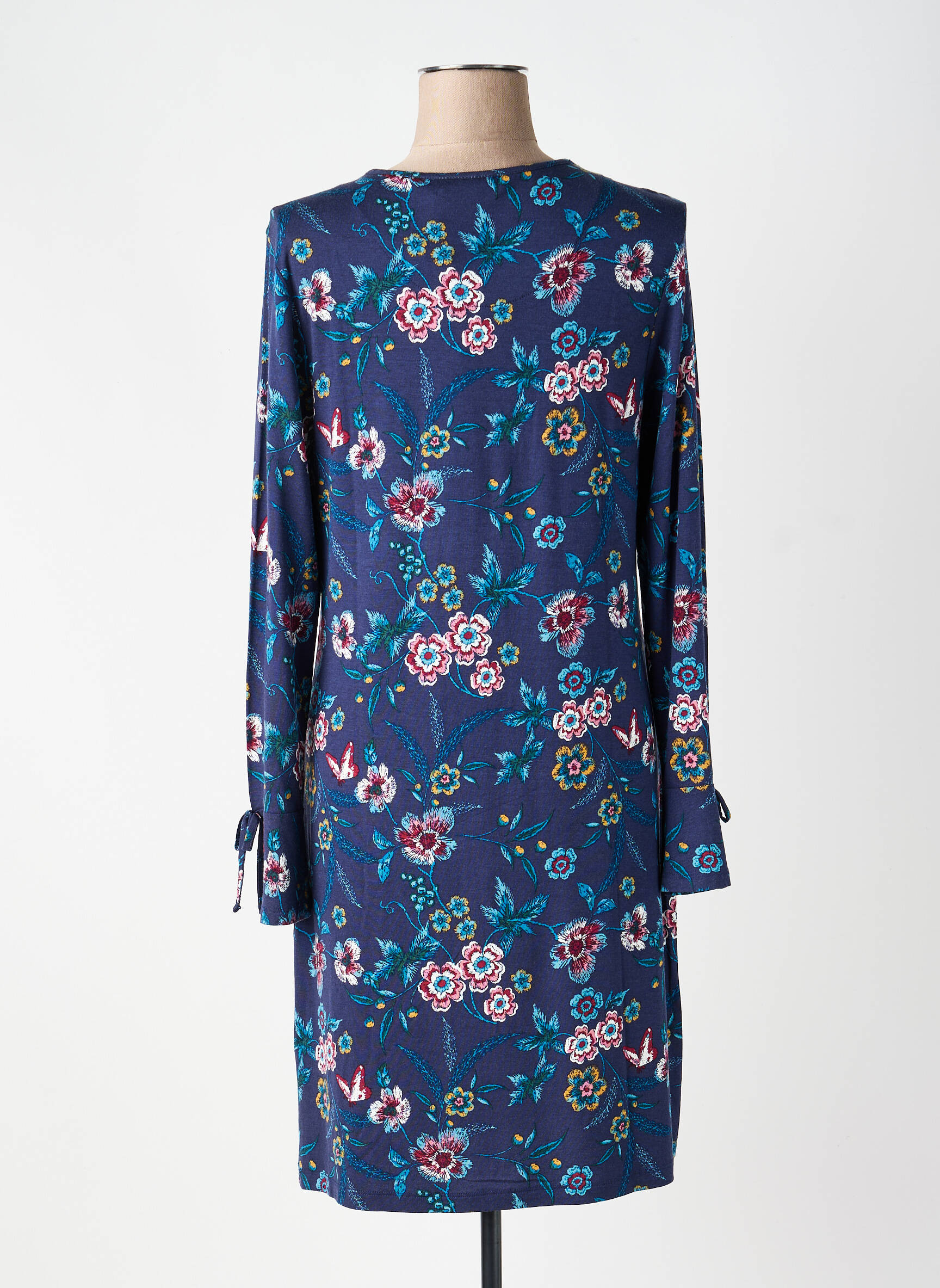 Chemise de nuit manches longues bleu PASTUNETTE femme