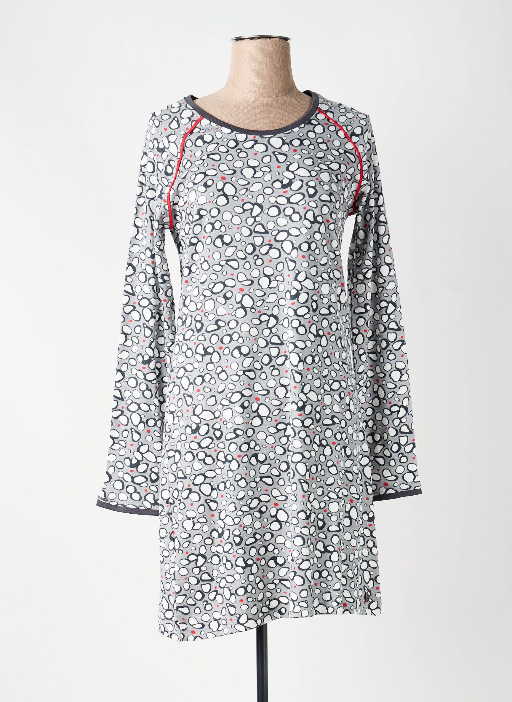 Chemise de nuit manches longues gris PASTUNETTE femme