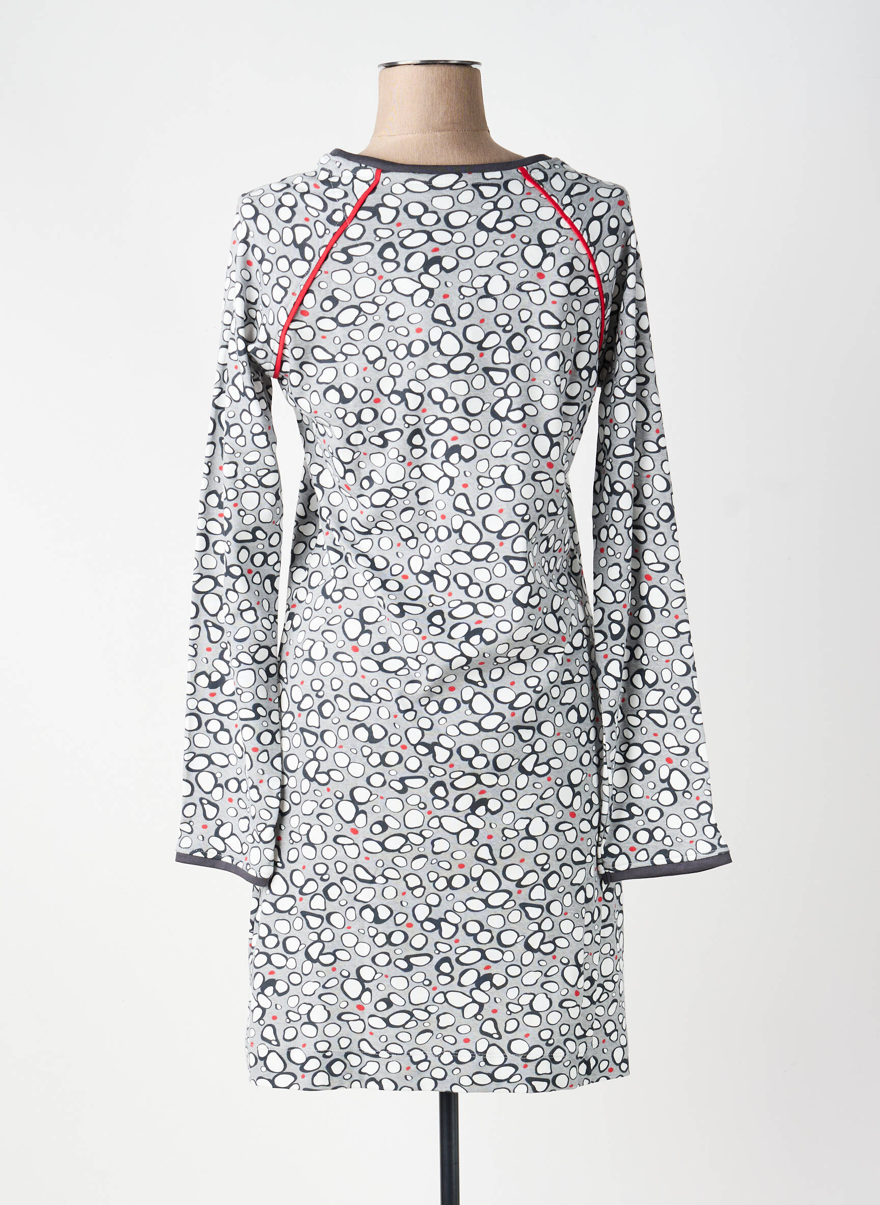 Chemise de nuit manches longues gris PASTUNETTE femme