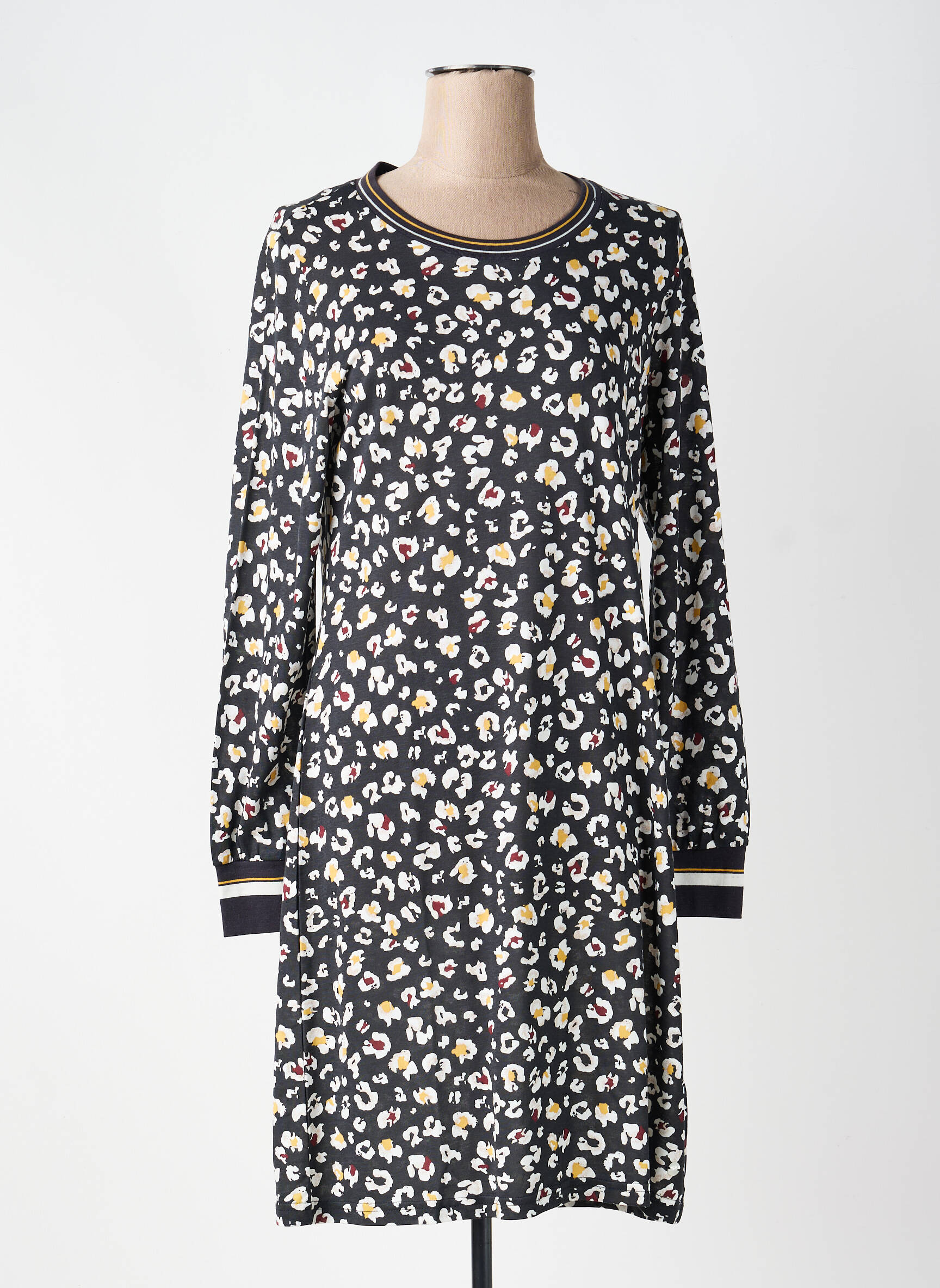 Chemise de nuit manches longues noir PASTUNETTE femme