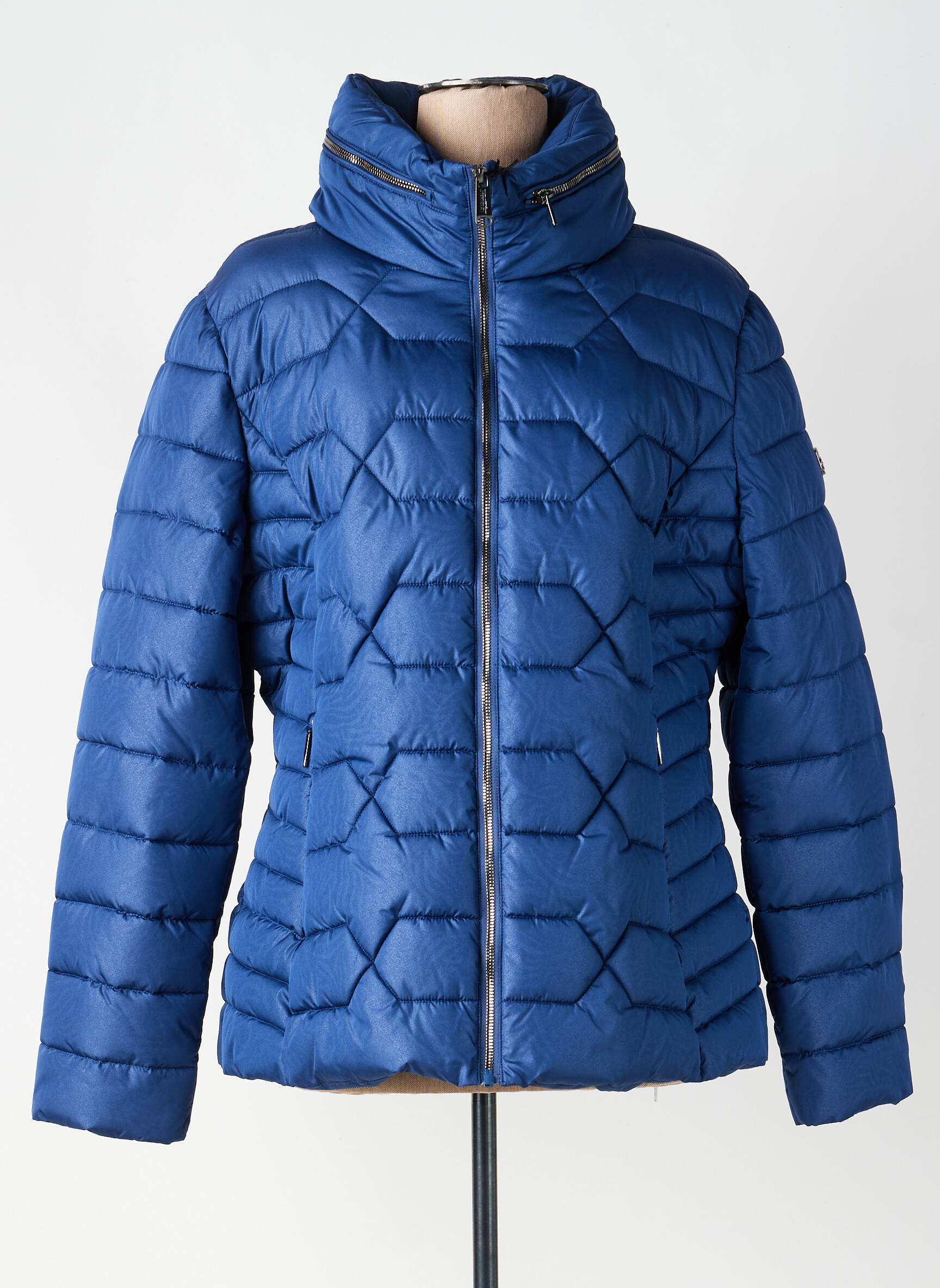 Doudoune manches longues sans capuche bleu VIRGINIA BLU' femme