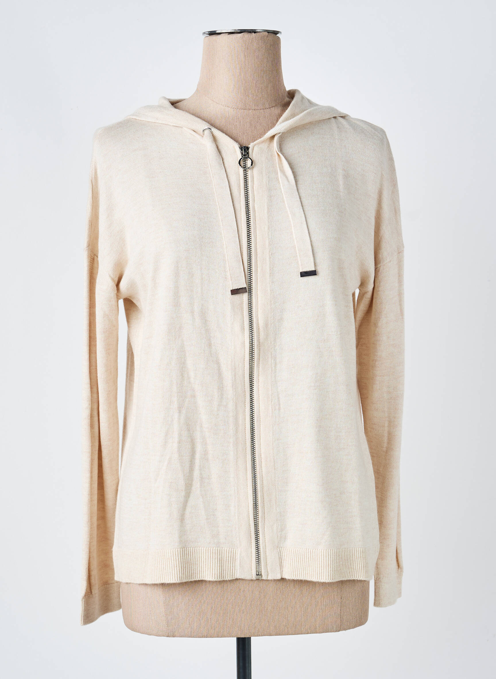 Gilet manches longues col v beige S.OLIVER femme