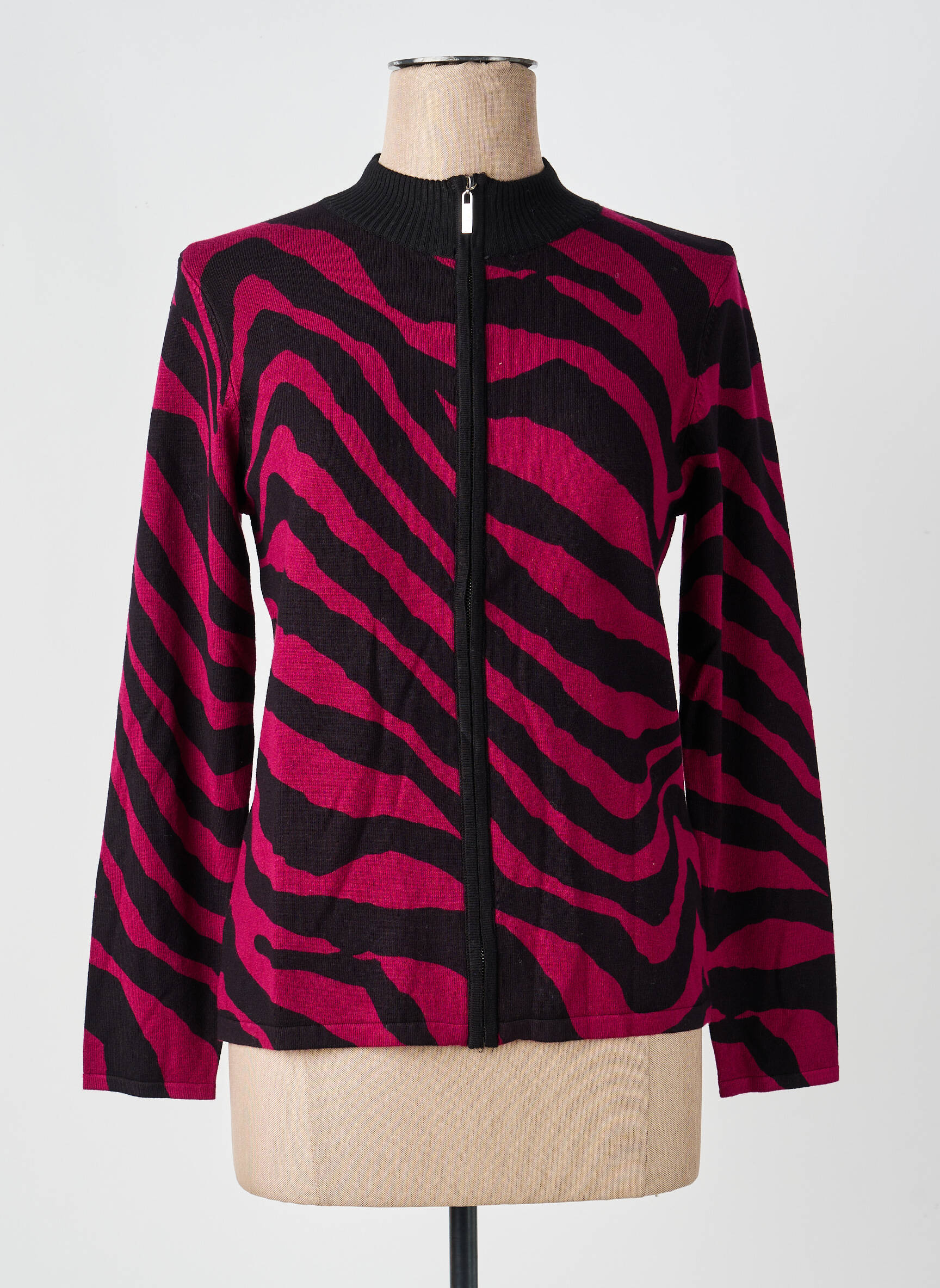 Gilet manches longues coupe cintrée noir MARBLE femme