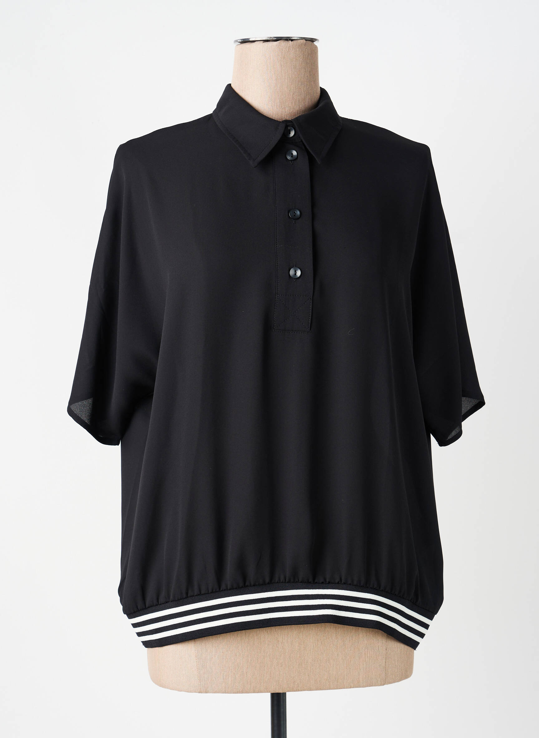 Blouse manches courtes noir BETTY BARCLAY femme