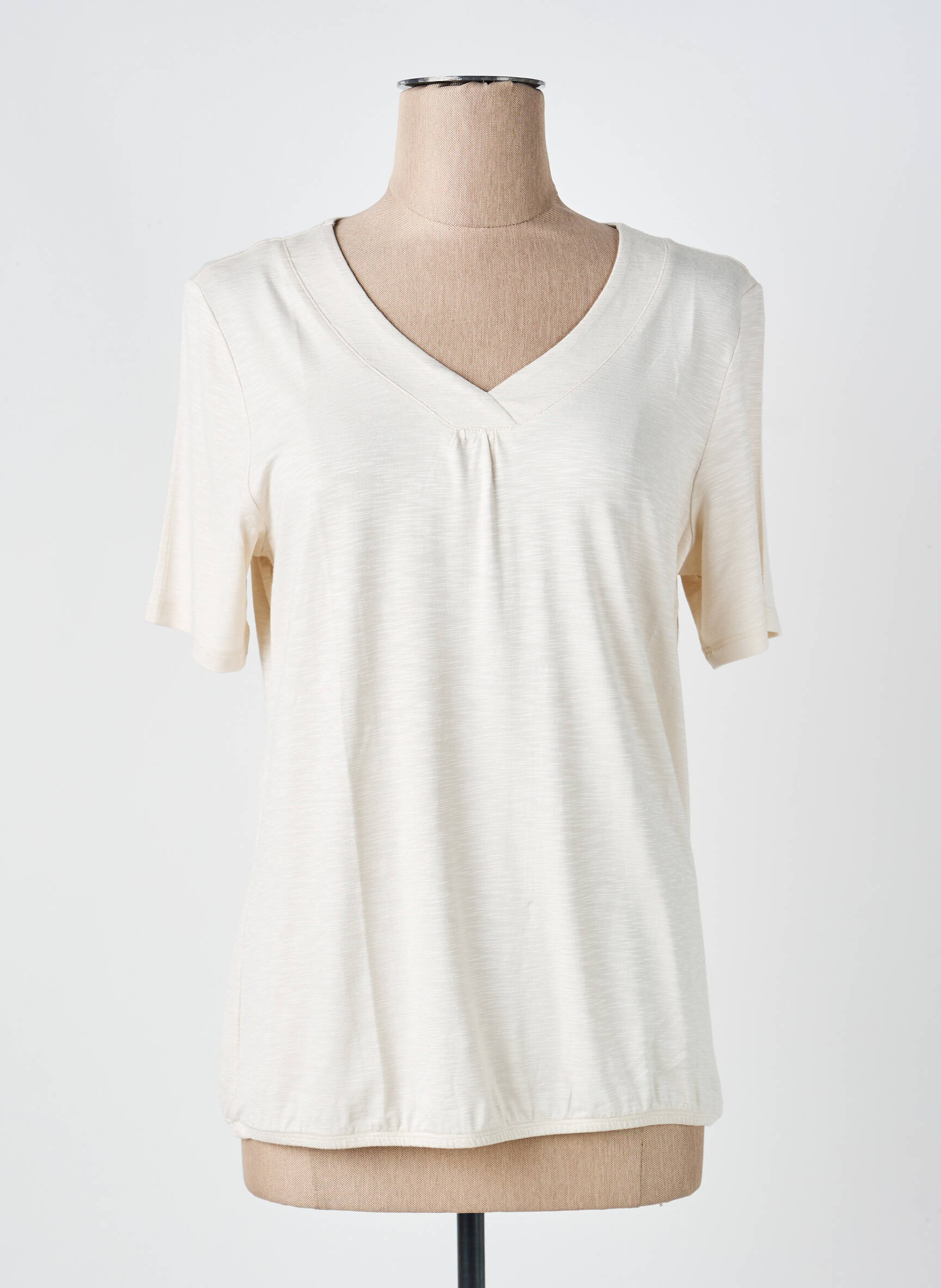 Top manches courtes manches courtes beige BARBARA LEBEK femme