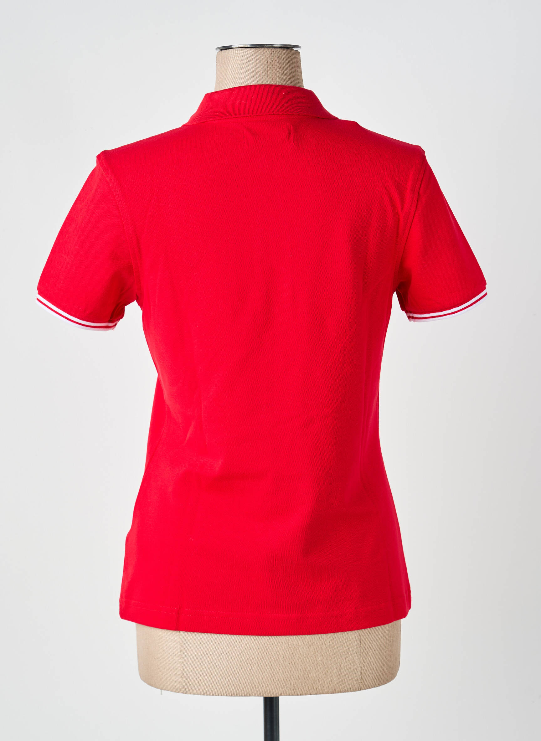Polo fermeture boutonnée sur le devant manches courtes rouge FRED PERRY femme