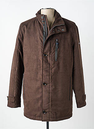 Blouson fermeture zippée sous rabat pressionné marron PIERRE CARDIN homme