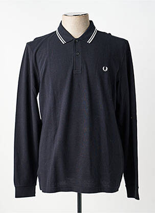 Polo manches longues manches longues noir FRED PERRY homme