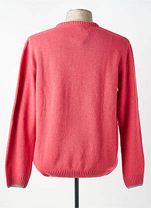 Pull col v manches longues rose BERAC homme