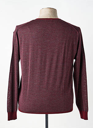 Pull col v manches longues rouge DIGEL homme