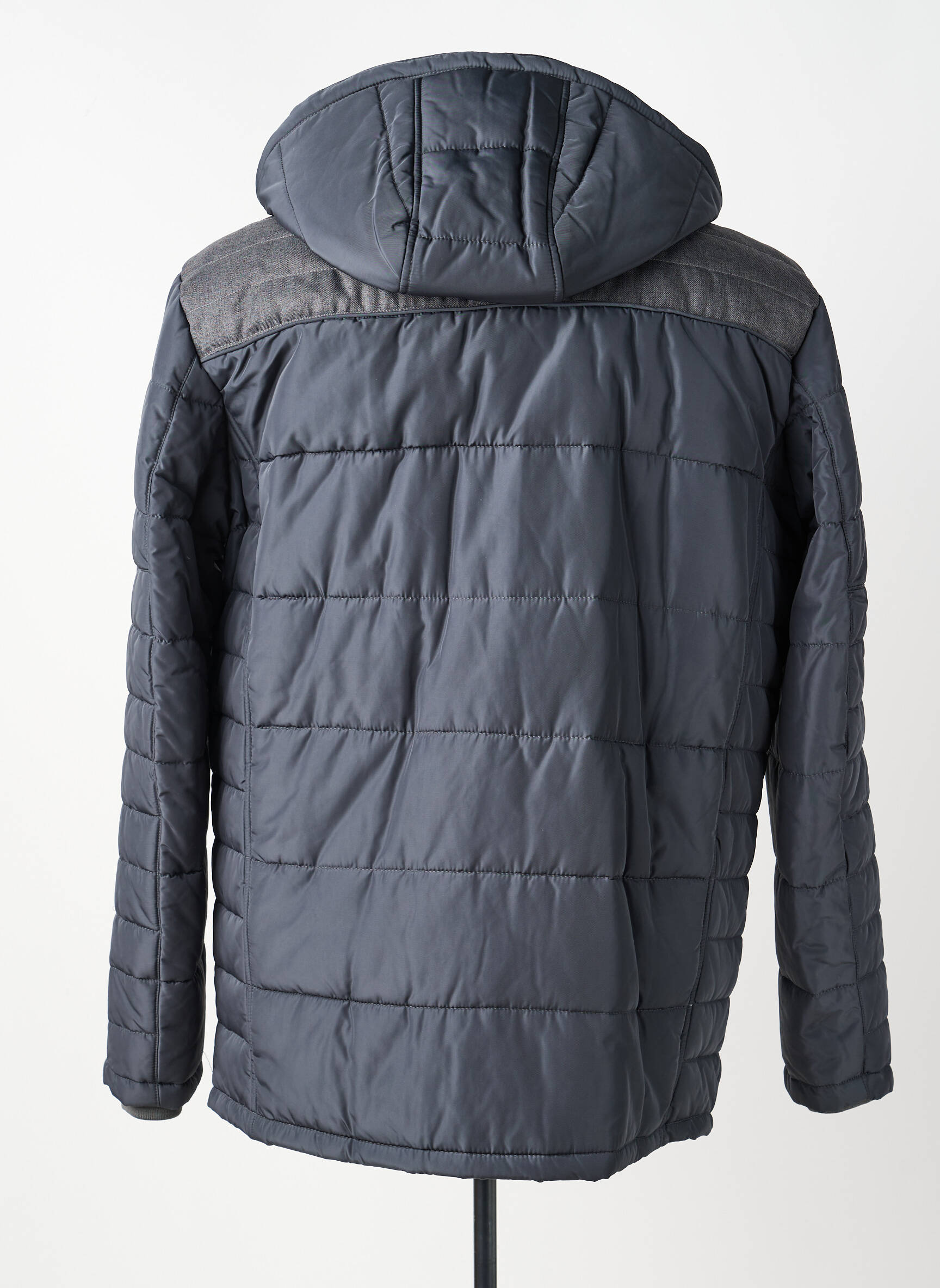 Doudoune manches longues a capuche gris SEA BARRIER homme