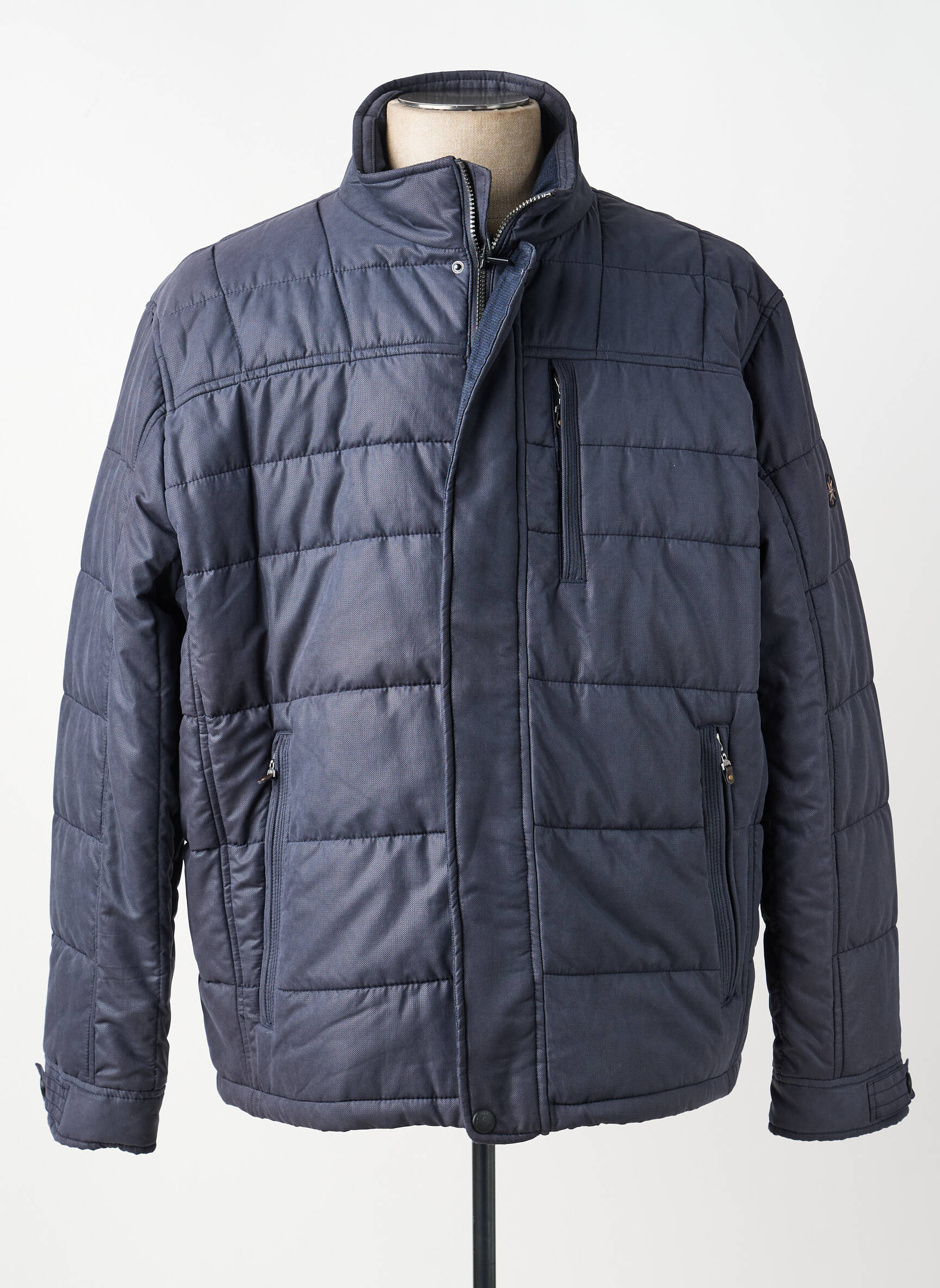 Doudoune manches longues sans capuche bleu SEA BARRIER homme