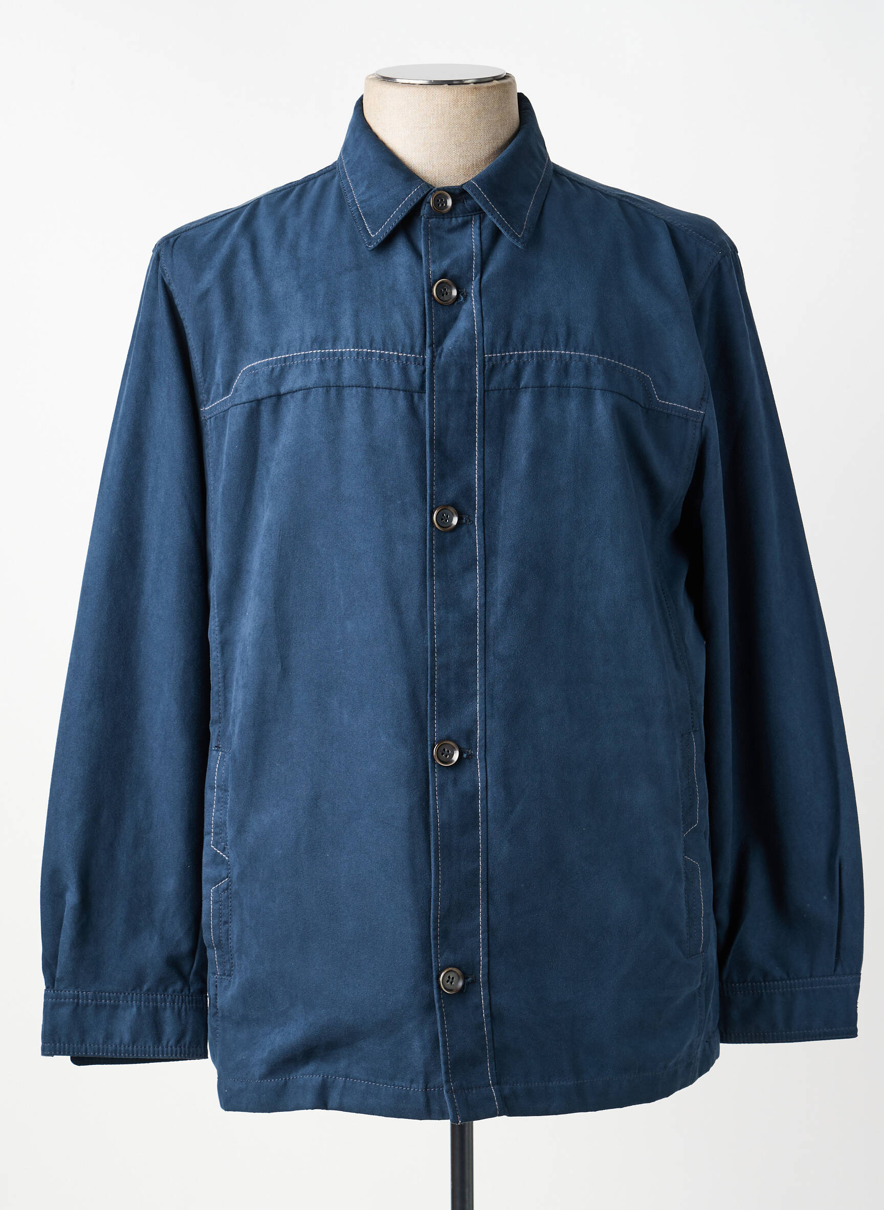 Chemise manches longues coupe droite bleu BENNY LES HOMMES homme