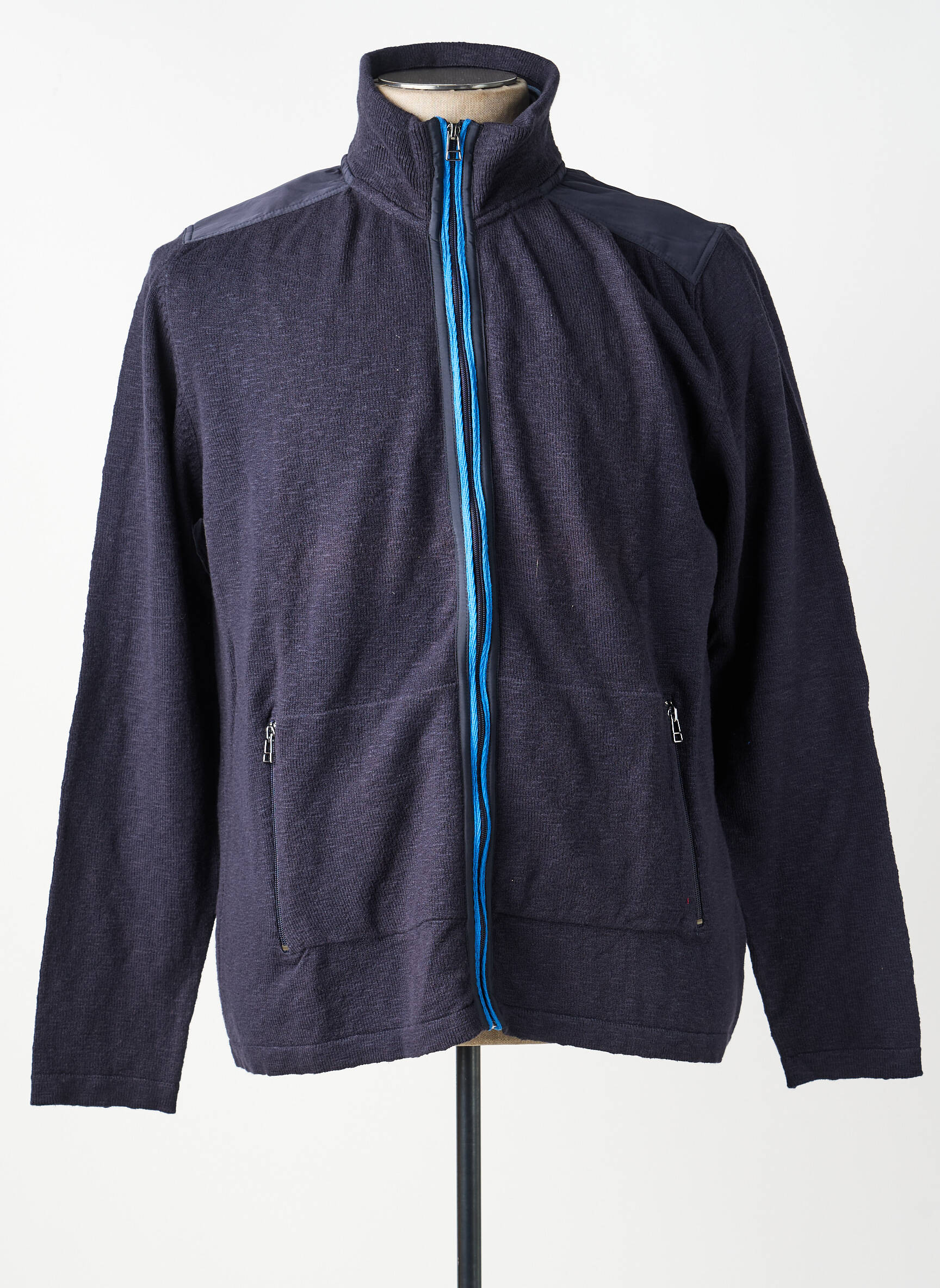 Veste casual coupe droite bleu MONTE CARLO homme