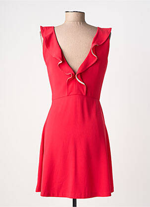 Robe courte tissage crêpe fines bretelles rouge GAUDI femme