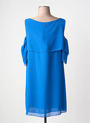 Robe courte coupe fluide manches courtes bleu GAUDI femme