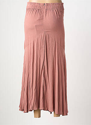 Jupe longue fermeture zippée au dos rose NÜ femme