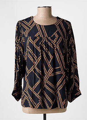 Blouse tissage popeline manches longues noir LA PETITE FRANCAISE femme