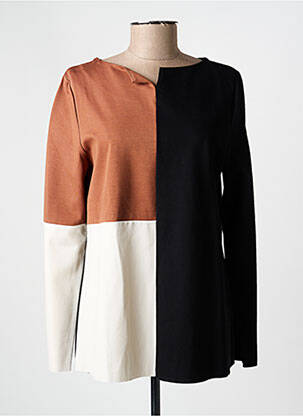 Pull coupe cintrée manches longues noir MARIA BELLENTANI femme