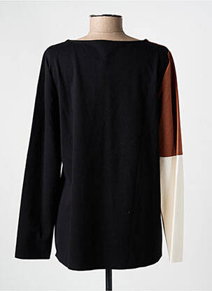 Pull coupe cintrée manches longues noir MARIA BELLENTANI femme