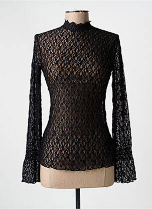 Top stretch manches longues noir NÜ femme