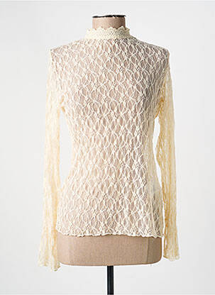 Top stretch manches longues beige NÜ femme