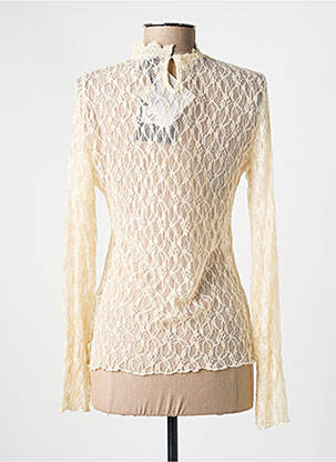 Top stretch manches longues beige NÜ femme