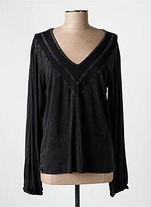 Top stretch manches longues gris NÜ femme