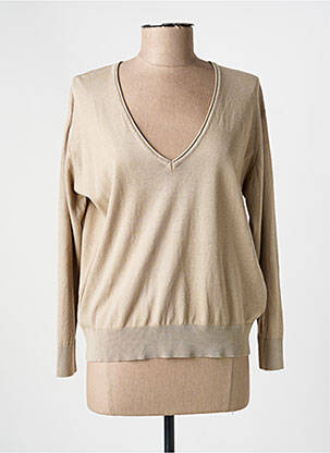 Pull col v manches longues beige MARKUP femme