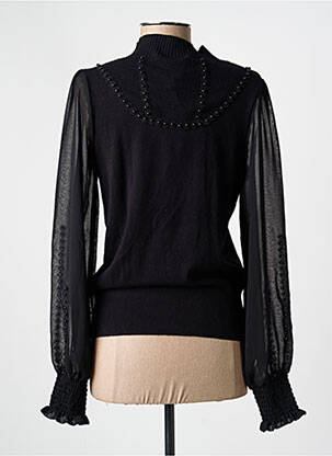 Pull stretch manches longues noir NÜ femme