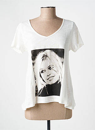 T-shirt imprimé fantaisie manches courtes blanc BRIGITTE BARDOT femme