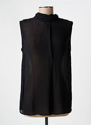 Top tissage crêpe sans manche noir 0039 ITALY femme