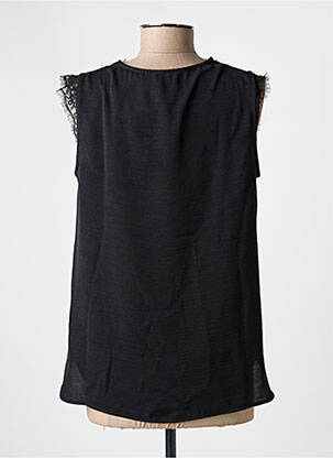 Top coupe fluide sans manche noir TINTA femme