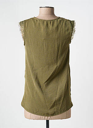 Top coupe fluide sans manche vert TINTA femme