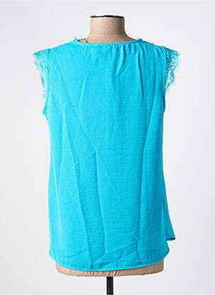 Top coupe fluide sans manche bleu TINTA femme
